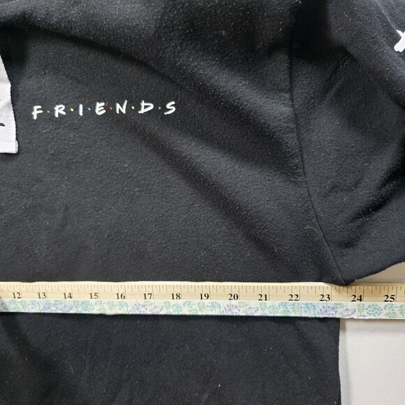 Friends Cropped Womens Sweatshirt Hoodie Size XXL Oversized Black 90s tv - Picture 6 of 7